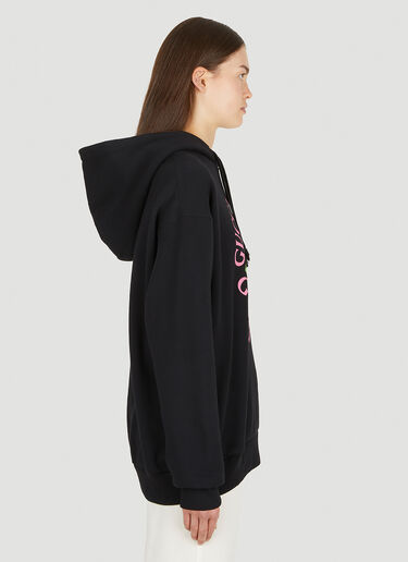 Gucci 徽标印花连帽运动衫 黑色 guc0251059