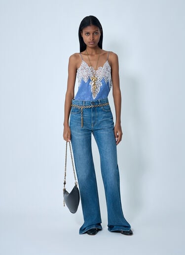 Chloé Silk Jacquard And Lace Camisole Top Lilac chl0262001