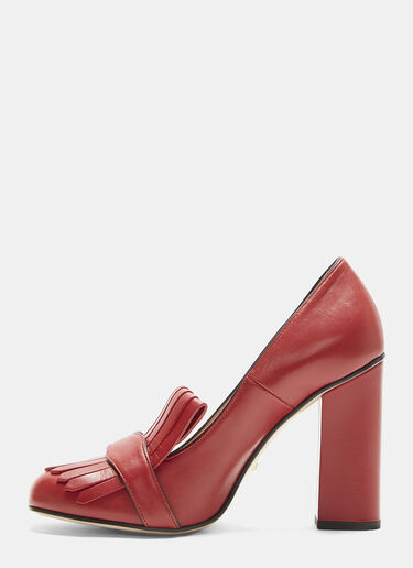 Gucci GG High-Heel Fringed Marmont Pumps RED guc0232022