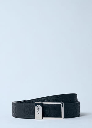 Vivienne Westwood Rectangular Logo Engraved Belt Black vvw0159020