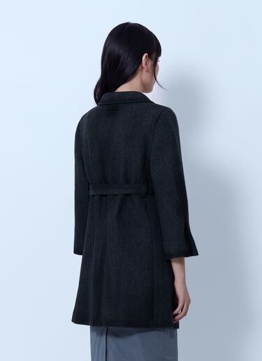 LN-CC® - Miu Miu: Single-Breasted Double Wool Coat - Dark Grey Miu Miu Single-Breasted Double Wool Coat Dark Grey miu0266124