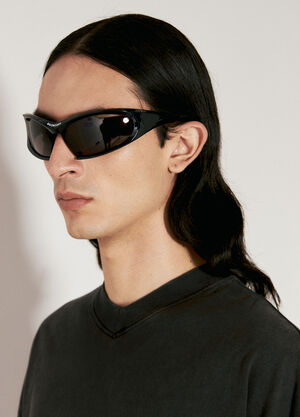 Balenciaga Dynamo Rectangle Sunglasses Black bcs0356001