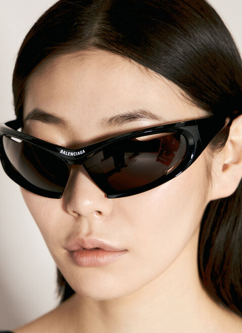 Balenciaga Dynamo Rectangle Sunglasses Black bcs0255002