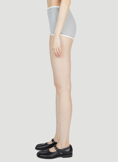 Logo Rib Briefs Miu Miu Logo Rib Briefs Grey miu0254027
