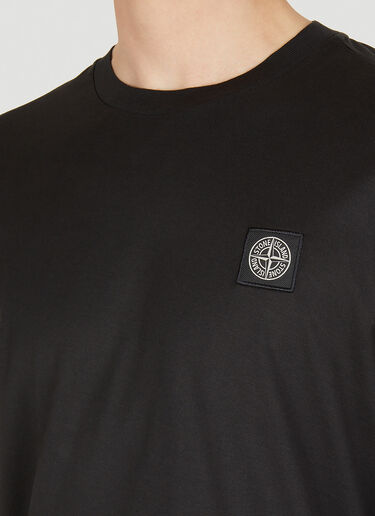 Stone Island Compass Patch Long Sleeve T-Shirt Black sto0150045