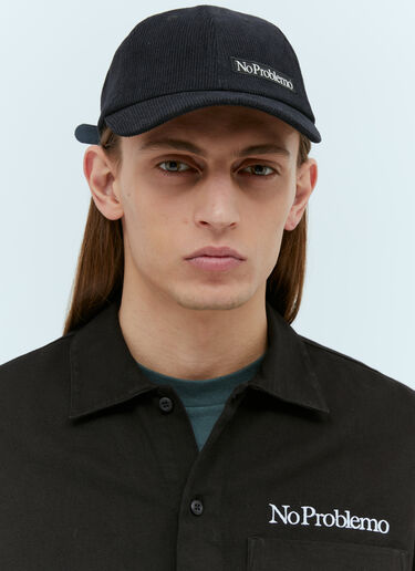 Mini Problemo Corduroy Baseball Cap Aries Mini Problemo Corduroy Baseball Cap Black ari0154017