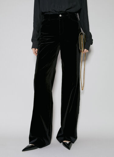 ベルベットコットンパンツ Saint Laurent ベルベットコットンパンツ ブラック sla0253021