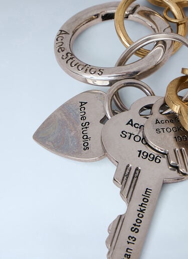 Acne Studios Engraved Keyring Set Gold acn0163006