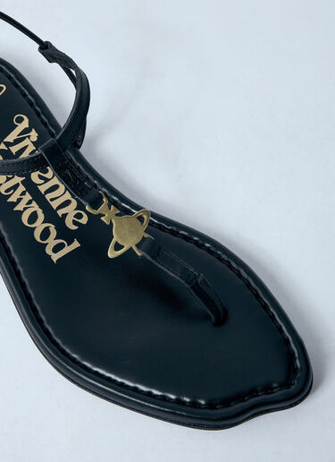 Vivienne Westwood Orb Thong Sandal Black vvw0260014