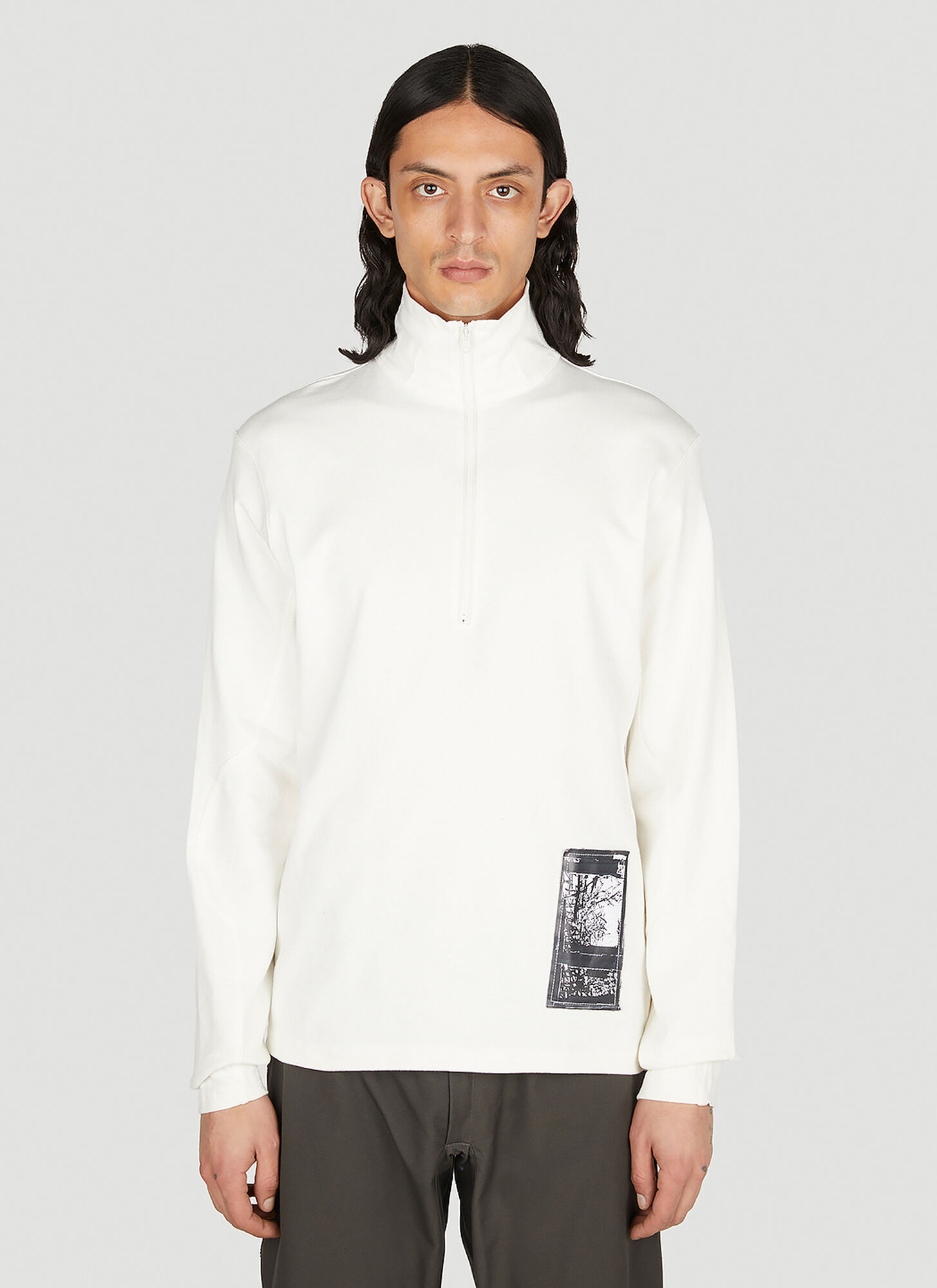 Gr10k Corpus Long Sleeve Sweatshirt In White