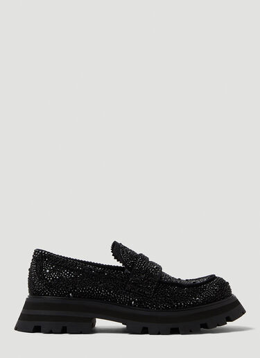 Alexander McQueen Embellished Platform Loafers Black amq0249053