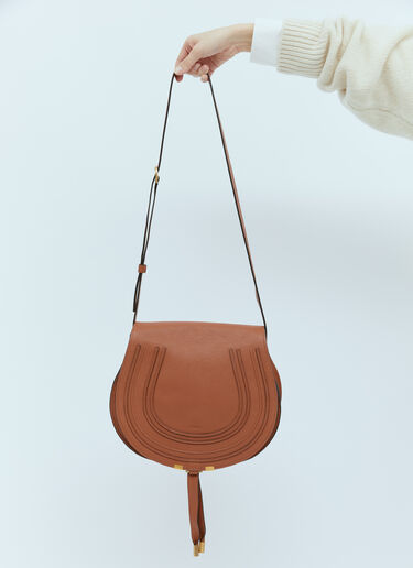 Chloé Marcie Medium Saddle Bag Brown chl0255050
