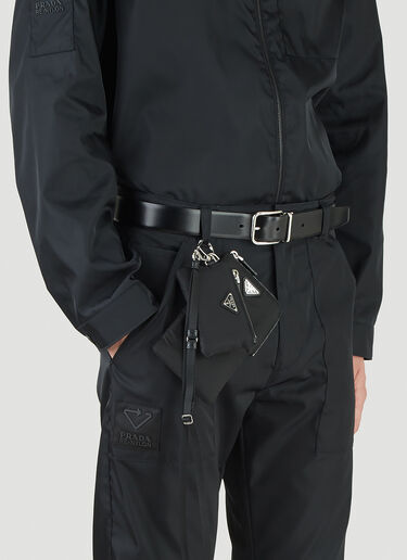 Prada Re-Nylon Lanyard Pouches Black pra0145048