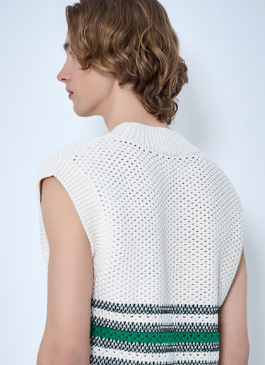 Lacoste Sleeveless Knit Vest White lac0364001