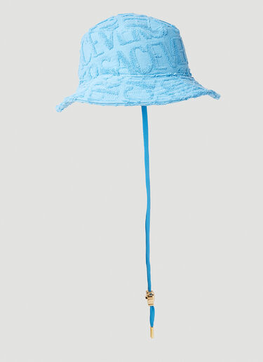Versace Jacquard Logo Bucket Hat Light Blue ver0153043