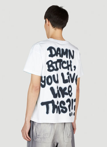 Sky High Farm Workwear Ally Bo Print T-Shirt White skh0352016