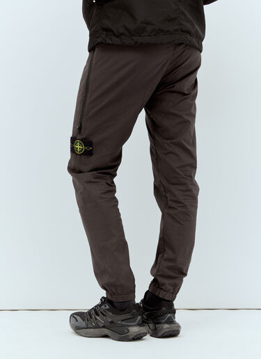 Stone Island Logo Patch Tapered Track Pants Black sto0156092