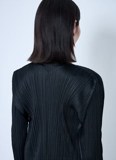 Pleats Please Issey Miyake Pleated Shirt Black plp0260016