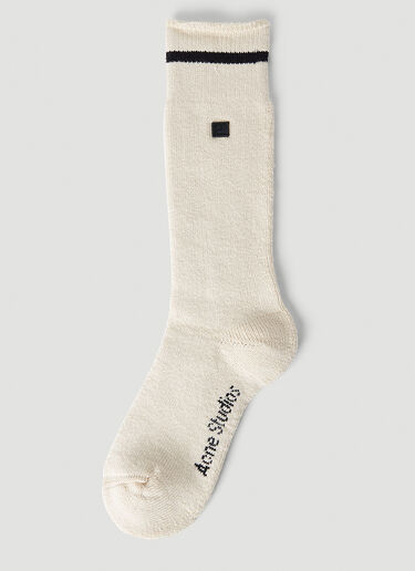Acne Studios 페이스 로고 양말 화이트 acn0151048