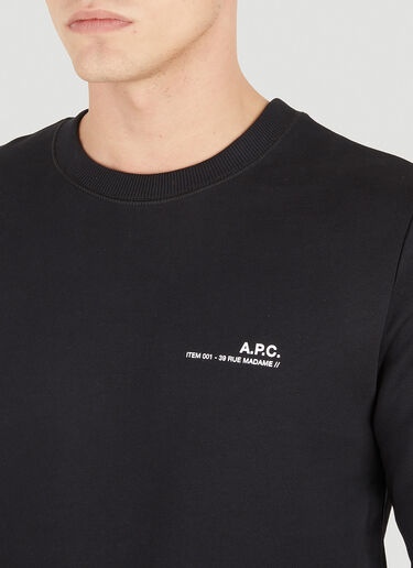 A.P.C. 아이템 001 롱 슬리브 T-셔츠 Black apc0151009