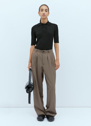 Jil Sander Knit Polo Shirt Black jil0253008