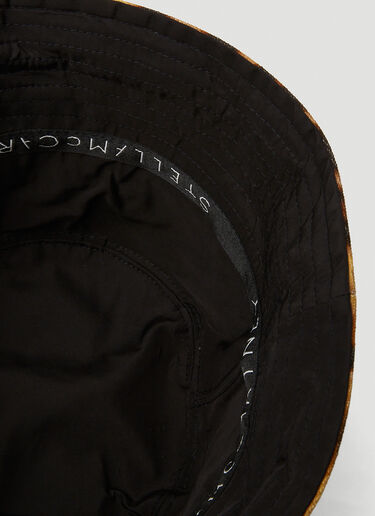 Stella McCartney 동물 프린트 버킷 햇 브라운 stm0249041