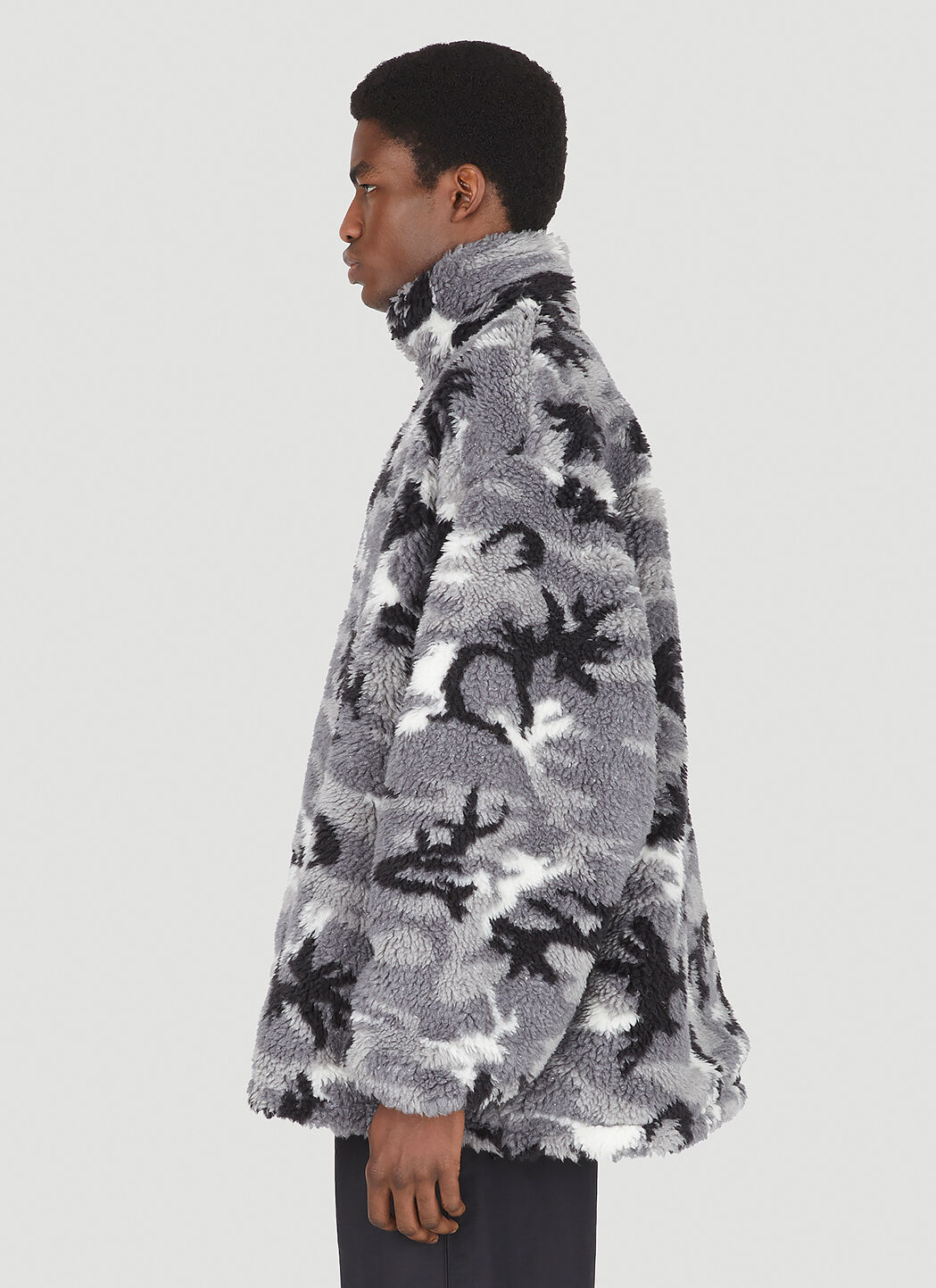 Balenciaga Men's Camouflage Fleece Jacket in Grey | LN-CC®