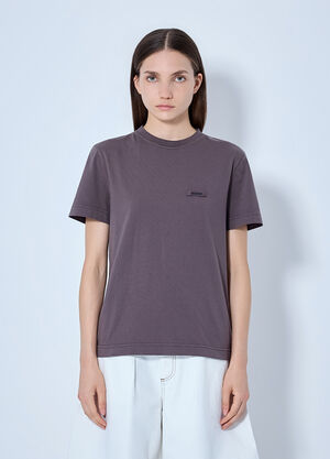 Jacquemus Gros Grain Crewneck T-Shirt Purple jac0266028