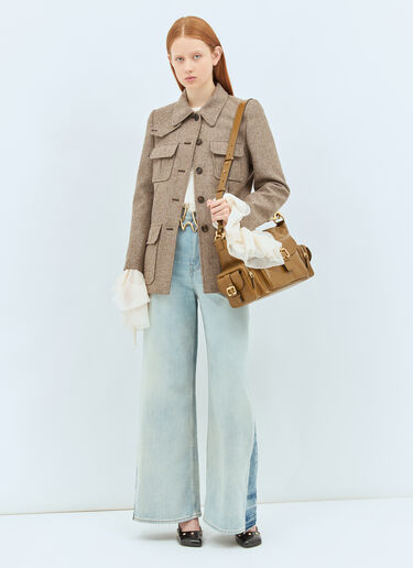 Chloé Long Officer Jacket Brown chl0258002