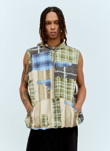 Acne Studios Check Print Vest Green acn0156006