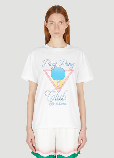 Casablanca Ping Pong Club T-Shirt White cbl0247014