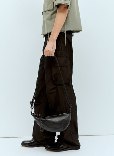 Dries Van Noten 皮革斜挎包 黑色 dvn0156043
