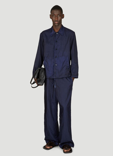 Dries Van Noten Spread Collar Shacket Blue dvn0156001