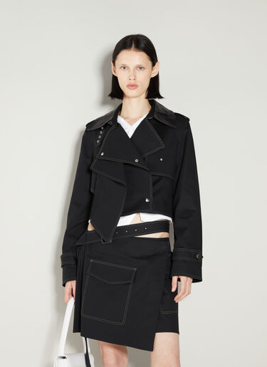 Helmut Lang Cropped Trench Jacket Black hlm0253004