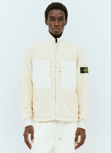 Stone Island Logo Patch Panel Jacket Beige sto0154045