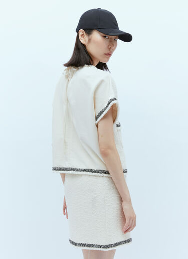 Moncler 短袖粗花呢 T 恤 乳白色 mon0255032