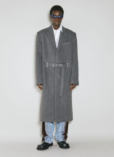 Y/Project Y Belt Brushed Wool Coat Grey ypr0153001