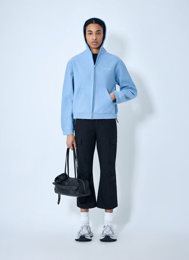 Balenciaga Zip-Up Hoodie Blue bal0263005