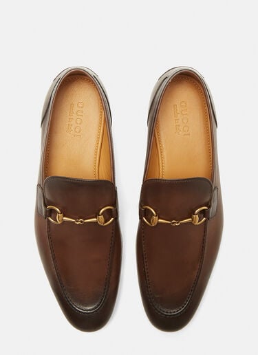 Gucci Jordaan Leather Loafers Brown guc0131042