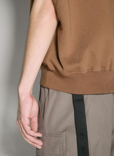 Rick Owens DRKSHDW Tatlin Sweatshirt Vest Brown drk0156011