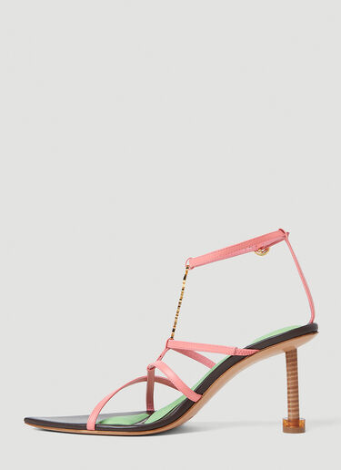 Jacquemus Les Pralu Hautes Heeled Sandals Pink jac0251059