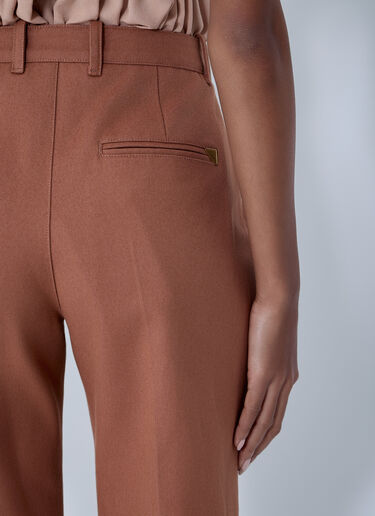 Flared Cotton Canvas Pants Chloé Flared Cotton Canvas Pants Brown chl0263029