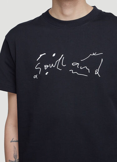 Soulland 스크리블 로고 티셔츠 블랙 sld0148003