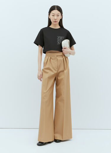 Max Mara Tailored Canvas Pants Camel max0256058