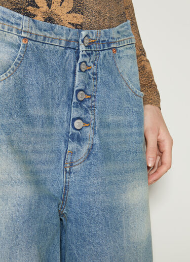 MM6 Maison Margiela Tapered Button Jeans Blue mmm0253017