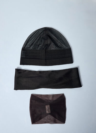 Saint Laurent Hat And Scarf Set Brown sla0258053