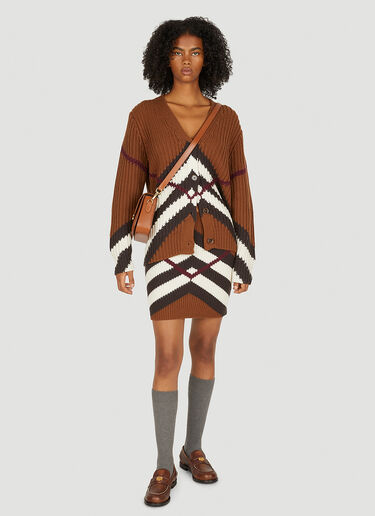 Burberry Karine Chevron Cardigan Brown bur0249018