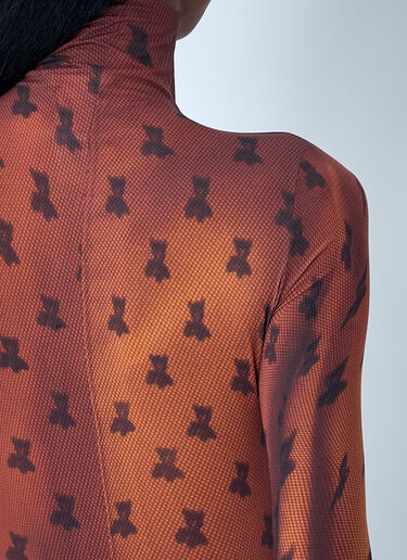 Print Mesh Top Acne Studios Print Mesh Top Brown acn0262039