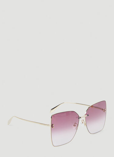 Alexander McQueen Square Lense Sunglasses Purple amq0246052