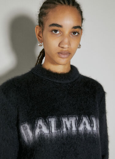 모노그램 자카드 스웨터 Balmain 모노그램 자카드 스웨터 블랙 bln0254003